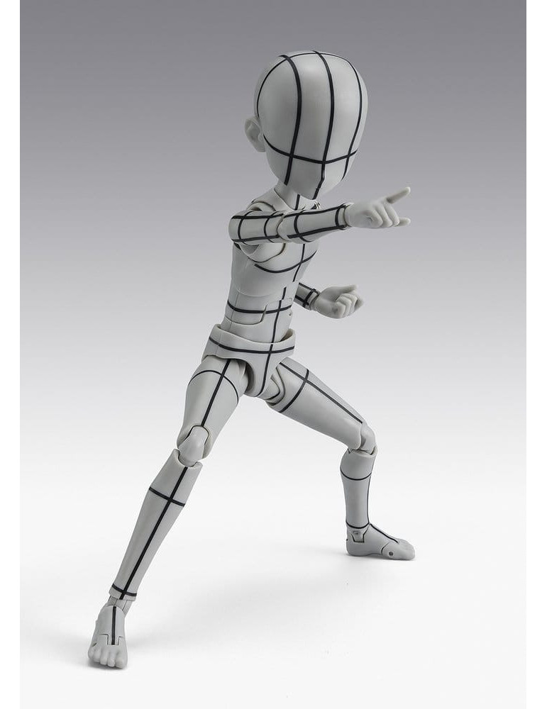 Bandai - figurine S.H.Figuarts Body-Kun -Ken Sugimori- Edition -Wireframe- (Gray Color Ver.)