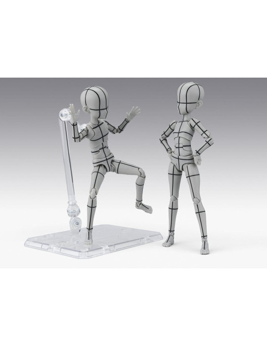 Bandai - figurine S.H.Figuarts Body-Kun -Ken Sugimori- Edition -Wireframe- (Gray Color Ver.)