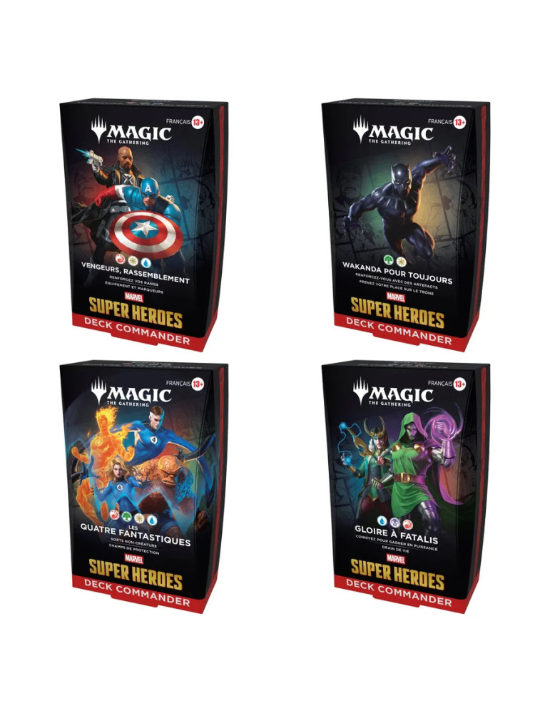Magic the Gathering set de 4 decks Commander Marvel Super Heroes