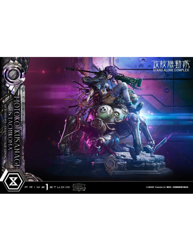 Ghost in the Shell Statue 1/4 Motoko Kusanagi & Tachikoma Character color Art by Entei Ryu Bonus Version 53 cm Prime 1 Studio