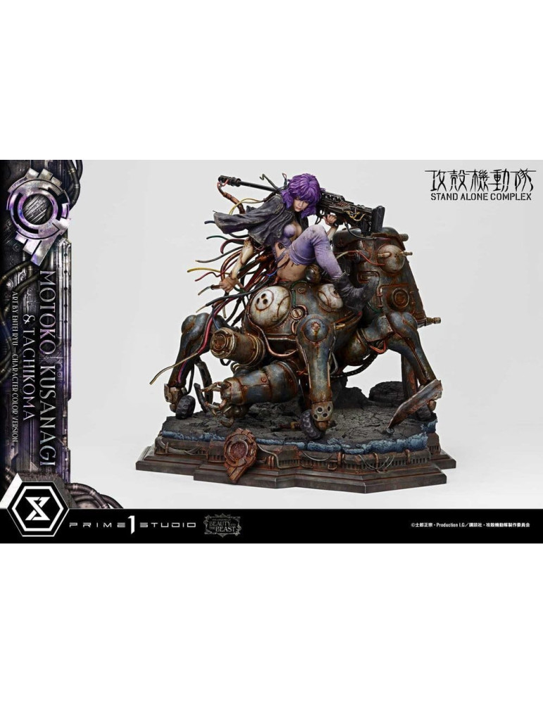 Ghost in the Shell Statue 1/4 Motoko Kusanagi & Tachikoma Character color Art by Entei Ryu 53 cm Prime 1 Studio