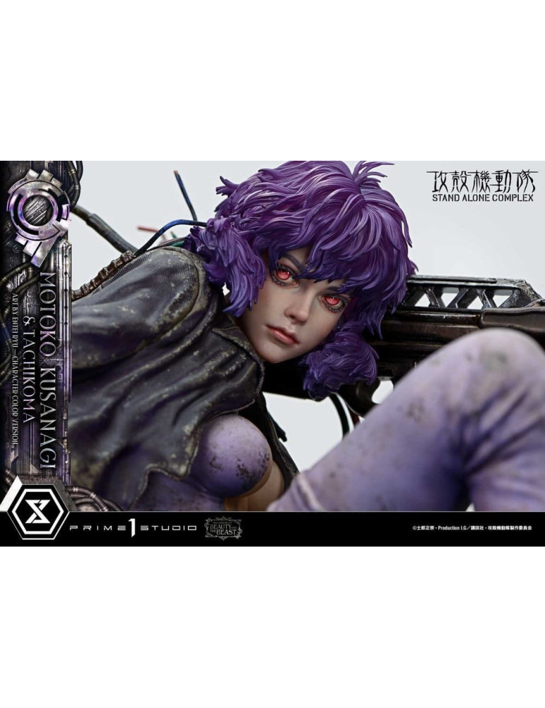 Ghost in the Shell Statue 1/4 Motoko Kusanagi & Tachikoma Character color Art by Entei Ryu 53 cm Prime 1 Studio