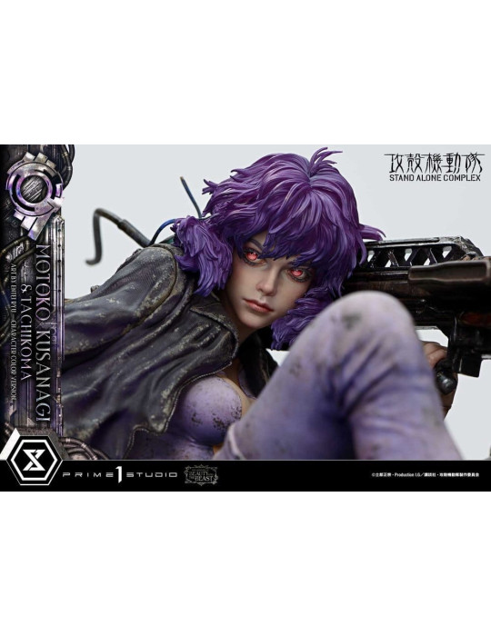 Ghost in the Shell Statue 1/4 Motoko Kusanagi & Tachikoma Character color Art by Entei Ryu 53 cm Prime 1 Studio