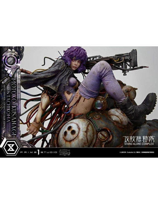 Ghost in the Shell Statue 1/4 Motoko Kusanagi & Tachikoma Character color Art by Entei Ryu 53 cm Prime 1 Studio