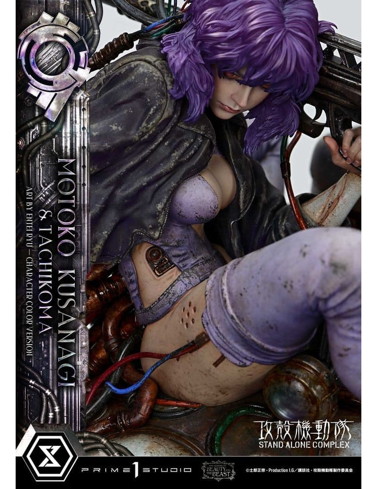 Ghost in the Shell Statue 1/4 Motoko Kusanagi & Tachikoma Character color Art by Entei Ryu 53 cm Prime 1 Studio