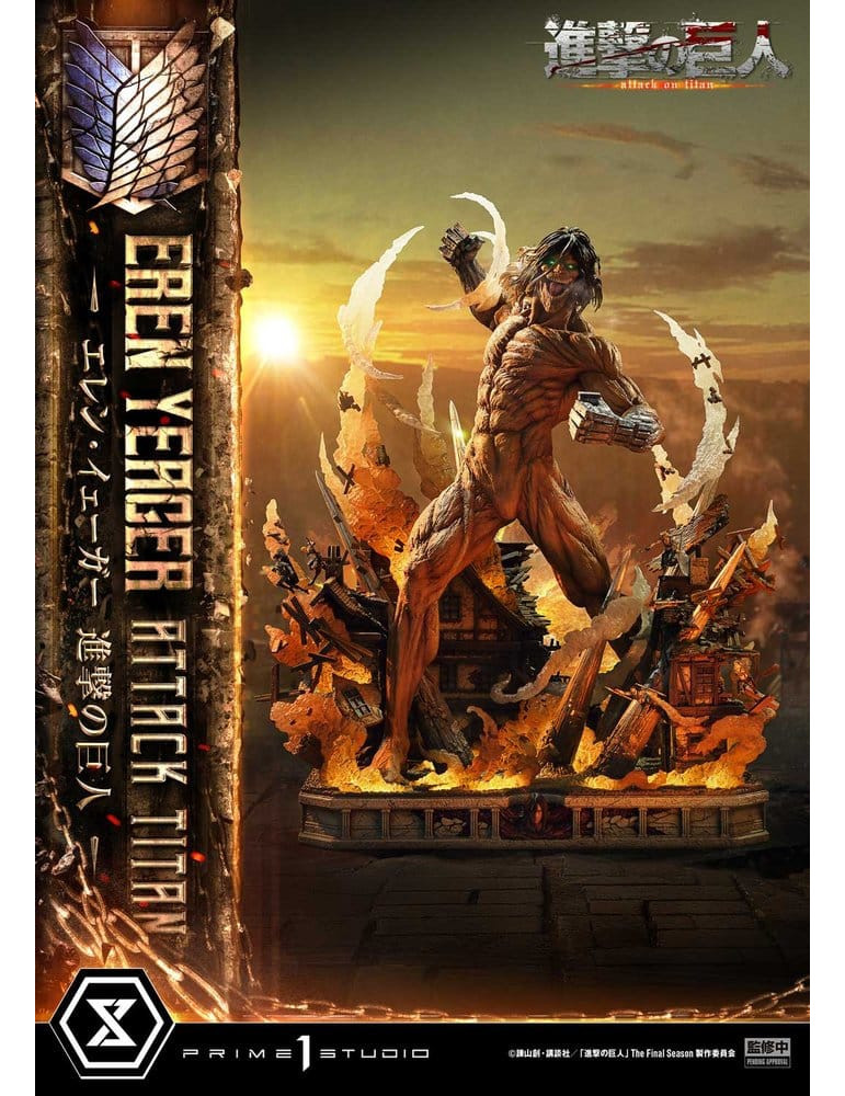 L'Attaque des Titans Ultimate Diorama Masterline Statue Eren Yeager Attack Titan 81 cm Prime 1 Studio
