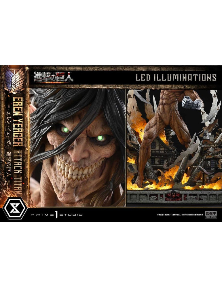 Attack on Titan Ultimate Diorama Masterline Statue Eren Yeager Attack Titan 81 cm Prime 1 Studio