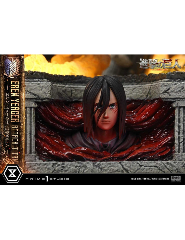 L'Attaque des Titans Ultimate Diorama Masterline Statue Eren Yeager Attack Titan 81 cm Prime 1 Studio