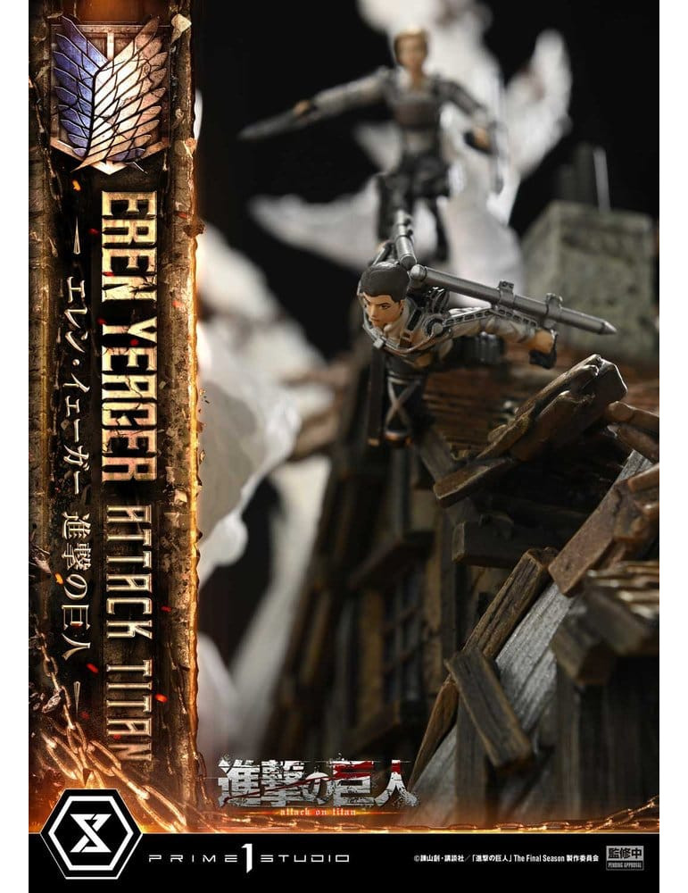 L'Attaque des Titans Ultimate Diorama Masterline Statue Eren Yeager Attack Titan 81 cm Prime 1 Studio