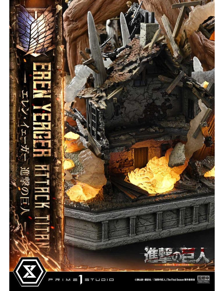 L'Attaque des Titans Ultimate Diorama Masterline Statue Eren Yeager Attack Titan 81 cm Prime 1 Studio