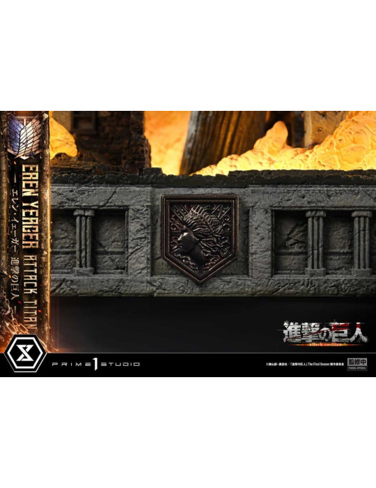 L'Attaque des Titans Ultimate Diorama Masterline Statue Eren Yeager Attack Titan 81 cm Prime 1 Studio