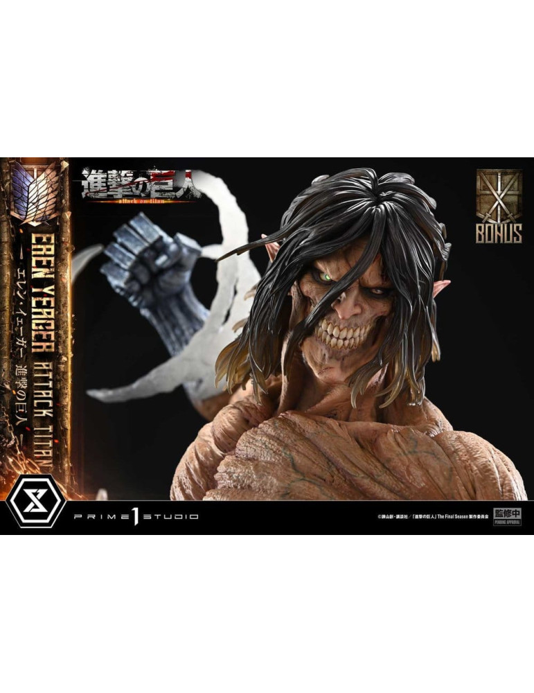 Attack on Titan Ultimate Diorama Masterline Statue Eren Yeager Attack Titan Bonus Version 81 cm Prime 1 Studio