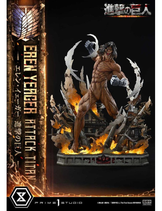 Attack on Titan Ultimate Diorama Masterline Statue Eren Yeager Attack Titan Bonus Version 81 cm Prime 1 Studio