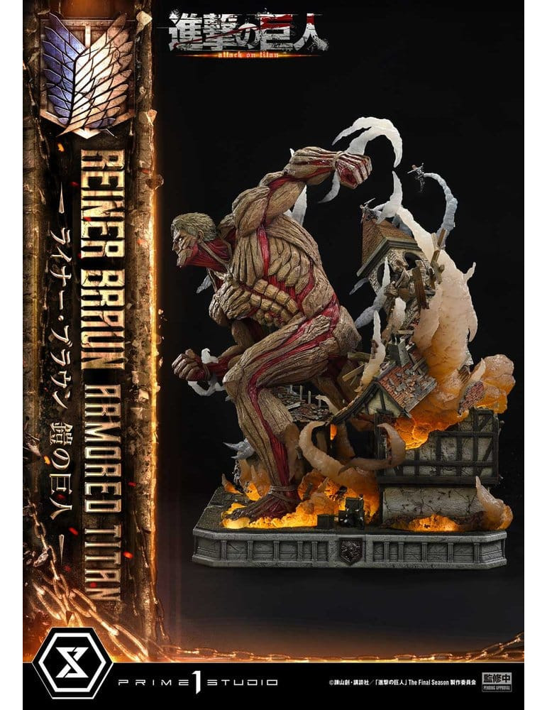 L'Attaque des Titans Ultimate Diorama Masterline Statue Reiner Braun Armored Titan 75 cm Prime 1 Studio