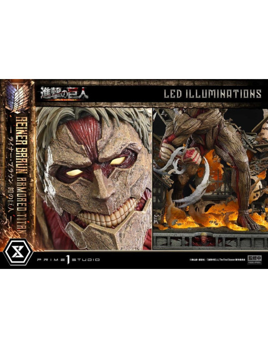 Attack on Titan Ultimate Diorama Masterline Statue Reiner Braun Armored Titan 75 cm Prime 1 Studio