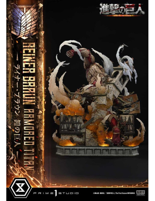L'Attaque des Titans Ultimate Diorama Masterline Statue Reiner Braun Armored Titan 75 cm Prime 1 Studio