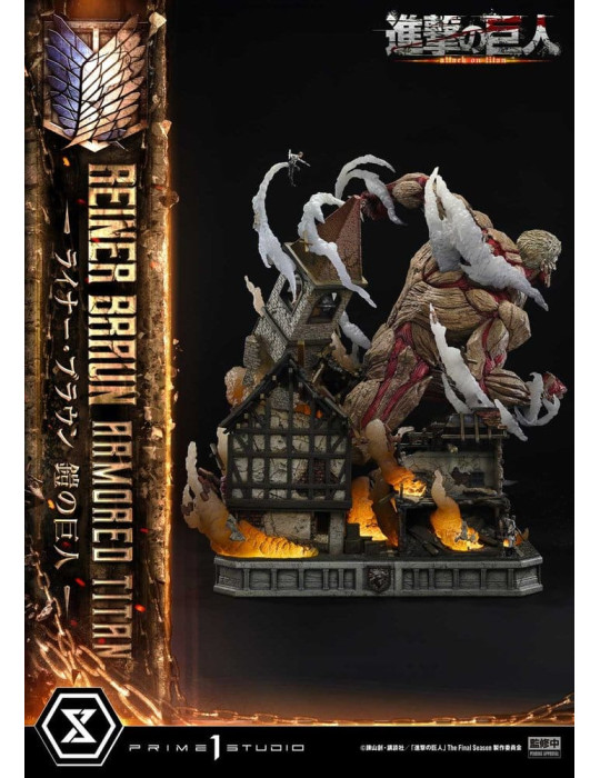 Attack on Titan Ultimate Diorama Masterline Statue Reiner Braun Armored Titan 75 cm Prime 1 Studio
