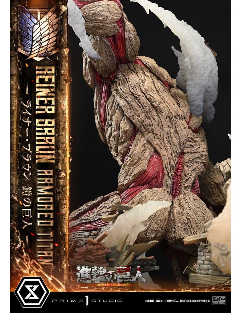 L'Attaque des Titans Ultimate Diorama Masterline Statue Reiner Braun Armored Titan 75 cm Prime 1 Studio