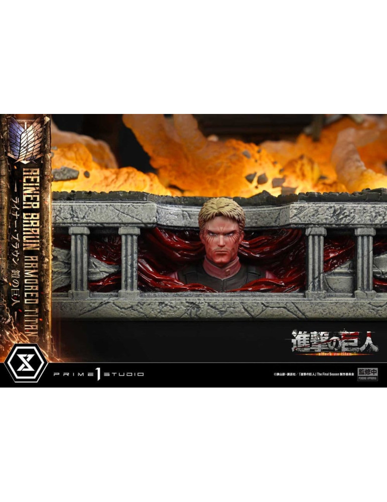 L'Attaque des Titans Ultimate Diorama Masterline Statue Reiner Braun Armored Titan 75 cm Prime 1 Studio