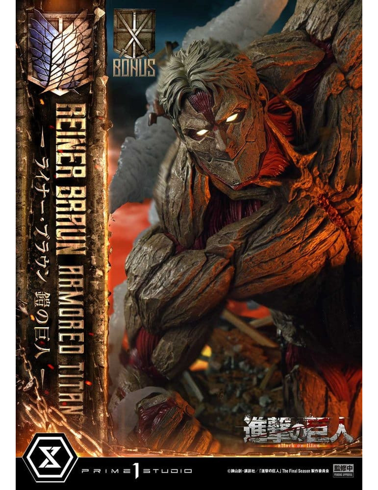 Attack on Titan Ultimate Diorama Masterline Statue Reiner Braun Armored Titan Bonus Version 75 cm Prime 1 Studio