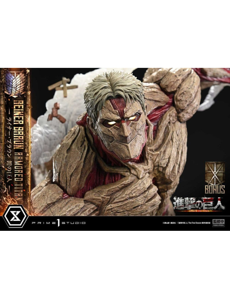 Attack on Titan Ultimate Diorama Masterline Statue Reiner Braun Armored Titan Bonus Version 75 cm Prime 1 Studio