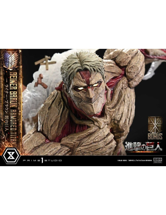 Attack on Titan Ultimate Diorama Masterline Statue Reiner Braun Armored Titan Bonus Version 75 cm Prime 1 Studio