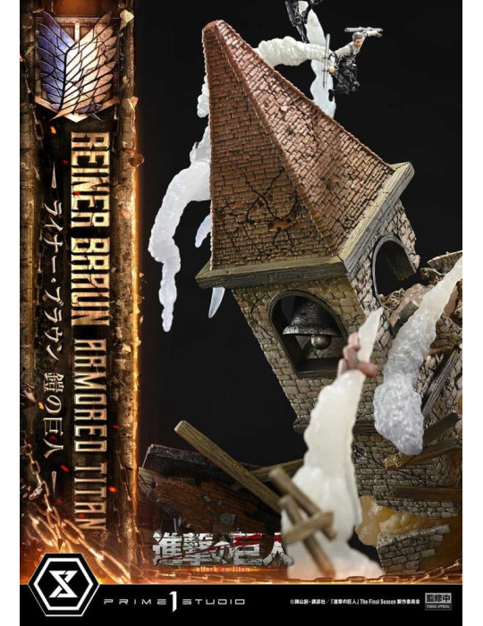 L'Attaque des Titans Ultimate Diorama Masterline Statue Reiner Braun Armored Titan Bonus Version 75 cm Prime 1 Studio