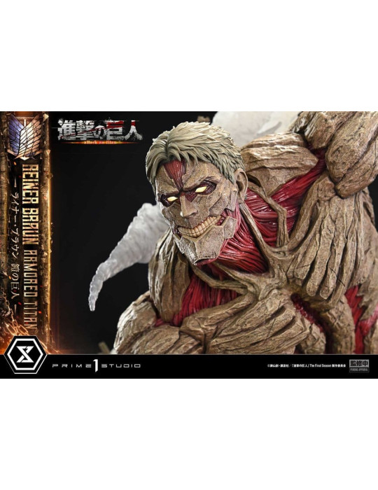 L'Attaque des Titans Ultimate Diorama Masterline Statue Reiner Braun Armored Titan Bonus Version 75 cm Prime 1 Studio