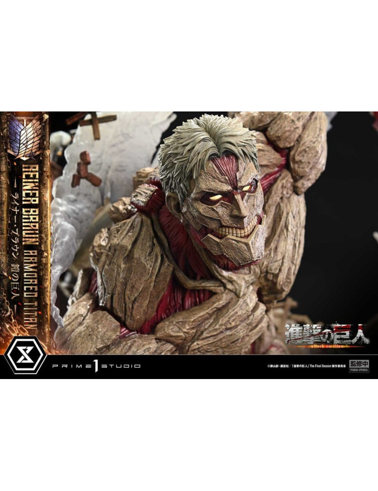 L'Attaque des Titans Ultimate Diorama Masterline Statue Reiner Braun Armored Titan Bonus Version 75 cm Prime 1 Studio