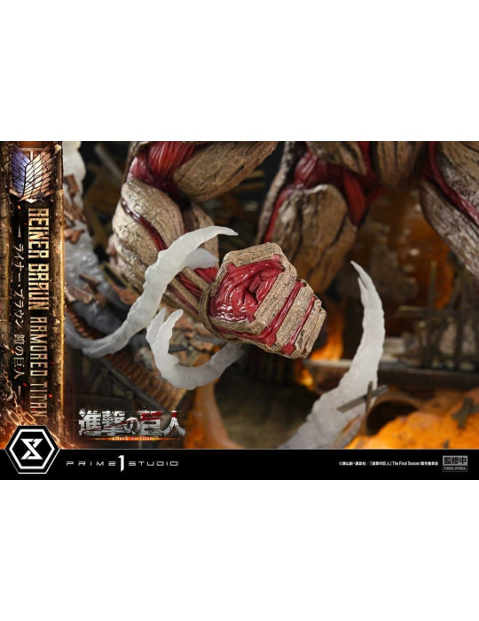 Attack on Titan Ultimate Diorama Masterline Statue Reiner Braun Armored Titan Bonus Version 75 cm Prime 1 Studio