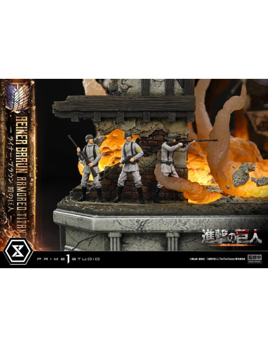 L'Attaque des Titans Ultimate Diorama Masterline Statue Reiner Braun Armored Titan Bonus Version 75 cm Prime 1 Studio