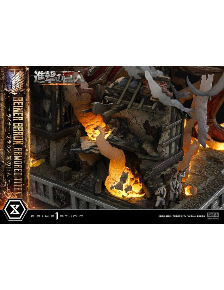 L'Attaque des Titans Ultimate Diorama Masterline Statue Reiner Braun Armored Titan Bonus Version 75 cm Prime 1 Studio
