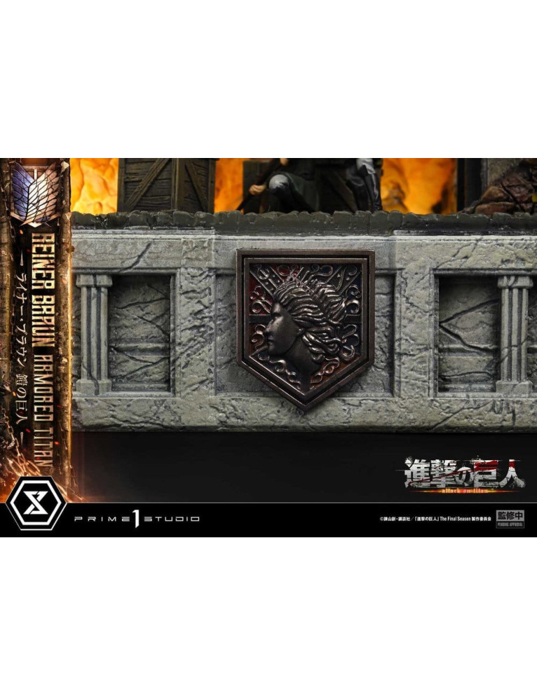 L'Attaque des Titans Ultimate Diorama Masterline Statue Reiner Braun Armored Titan Bonus Version 75 cm Prime 1 Studio