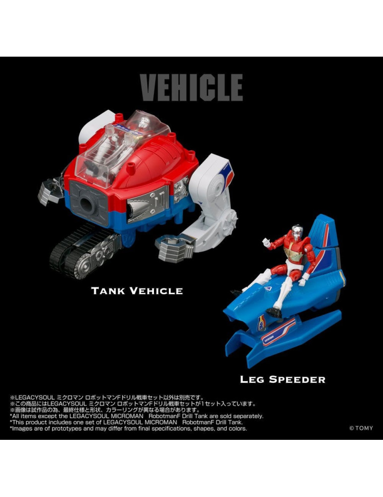Microman Legacysoul Action Figure Robotman F Drill Tank Takara Tomy