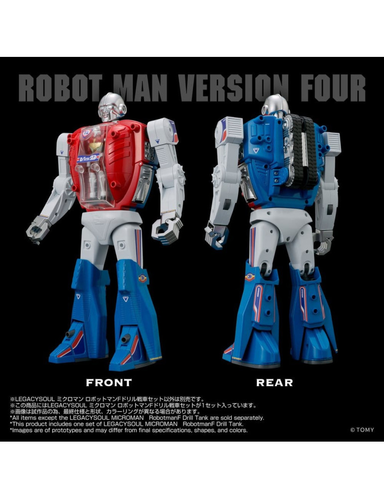 Microman Legacysoul Action Figure Robotman F Drill Tank Takara Tomy