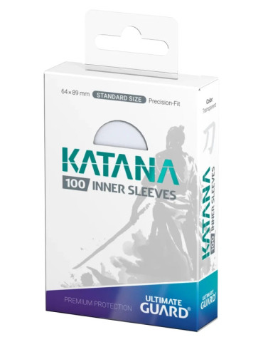 Ultimate Guard 100 Katana Inner Sleeves taille standard Transparent (64 × 89 mm)