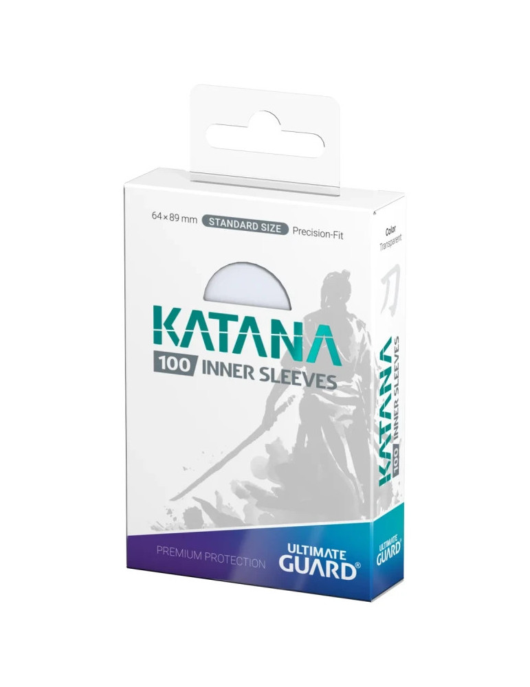 Ultimate Guard 100 Katana Inner Sleeves taille standard Transparent (64 × 89 mm)