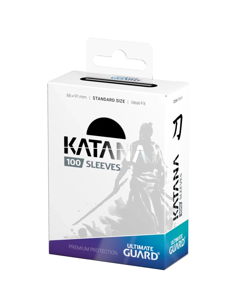 Ultimate Guard 100 Katana Sleeves taille standard Noir (66 × 91 mm)