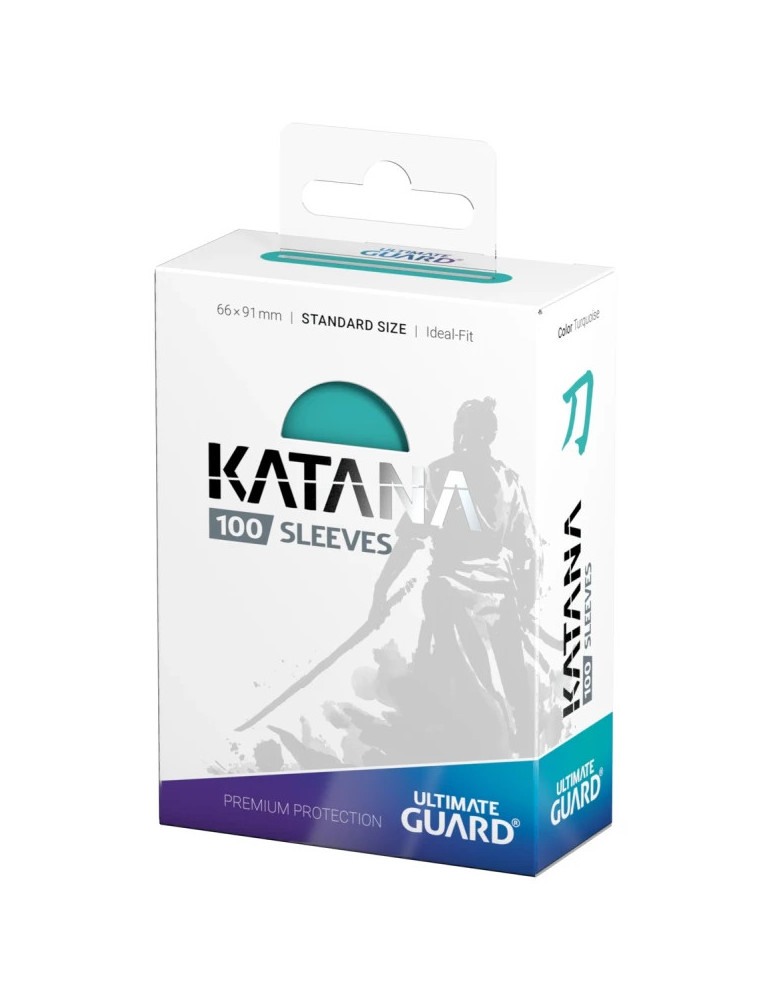 Ultimate Guard 100 Katana Sleeves taille standard Turquoise (66 × 91 mm)