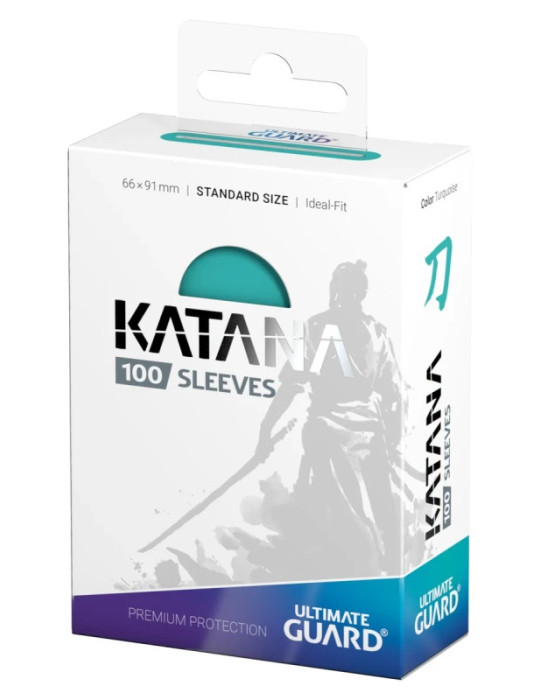 Ultimate Guard 100 Katana Sleeves taille standard Turquoise (66 × 91 mm)