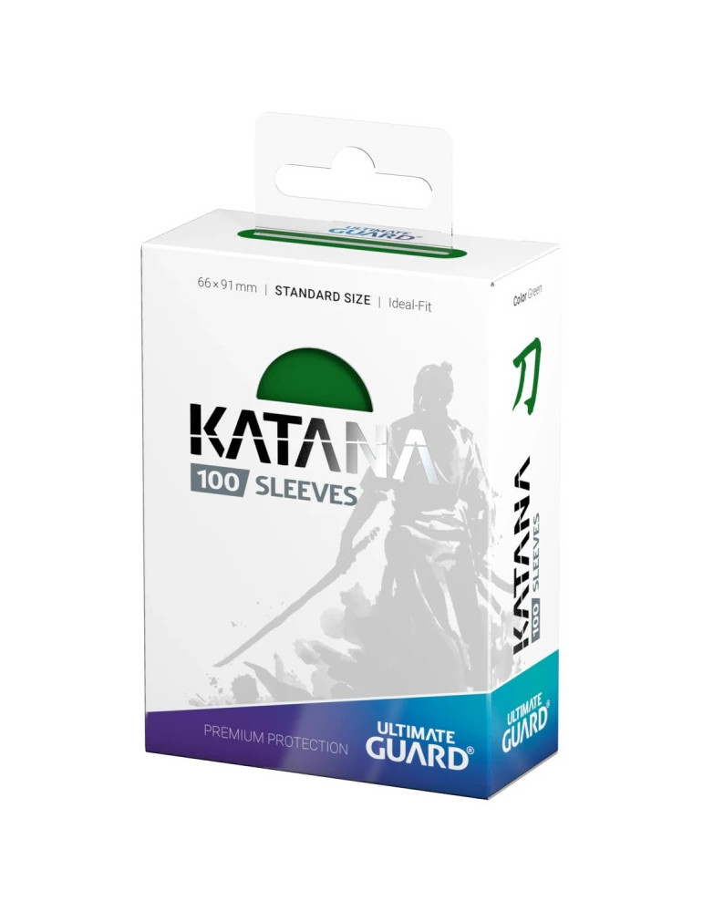 Ultimate Guard 100 Katana Sleeves taille standard Vert (66 × 91 mm)