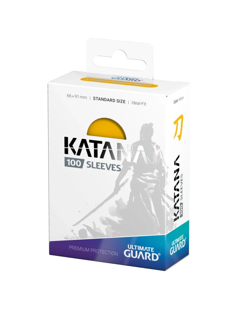 Ultimate Guard 100 Katana Sleeves taille standard Jaune (66 × 91 mm)