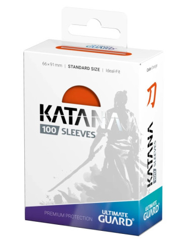 Ultimate Guard 100 Katana Sleeves taille standard Orange (66 × 91 mm)