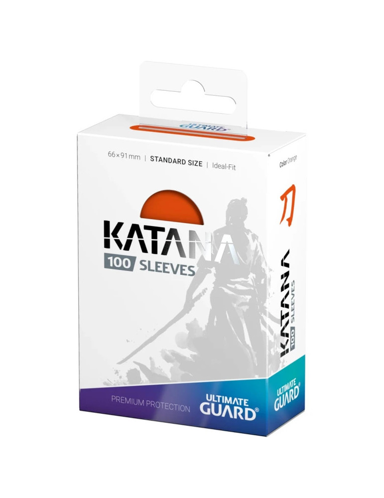 Ultimate Guard 100 Katana Sleeves taille standard Orange (66 × 91 mm)