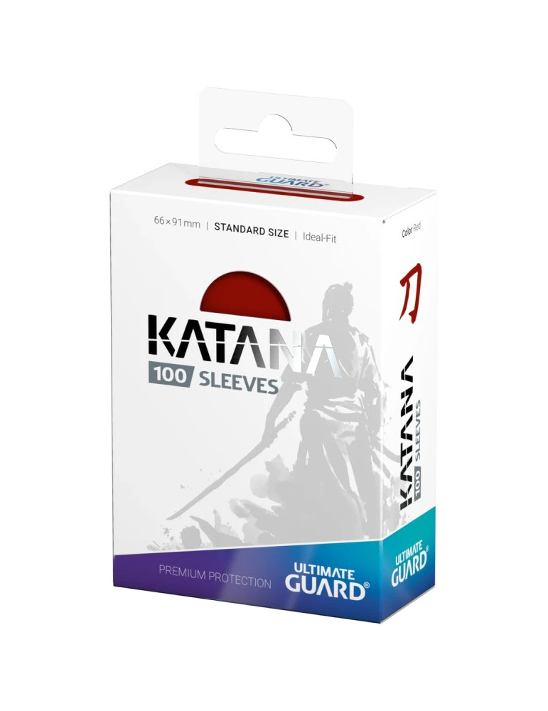 Ultimate Guard 100 Katana Sleeves taille standard Rouge (66 × 91 mm)