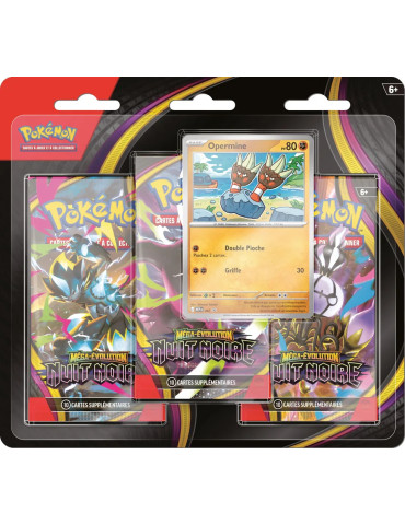 Pokémon Pack 3 boosters ME05 Nuit Noire : Opermine (FR)