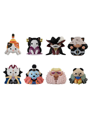 One Piece figurines mini Mega Cat Project Nyan Piece Nyan! Luffy & the Seven Warlords of the Sea 3 cm Megahouse