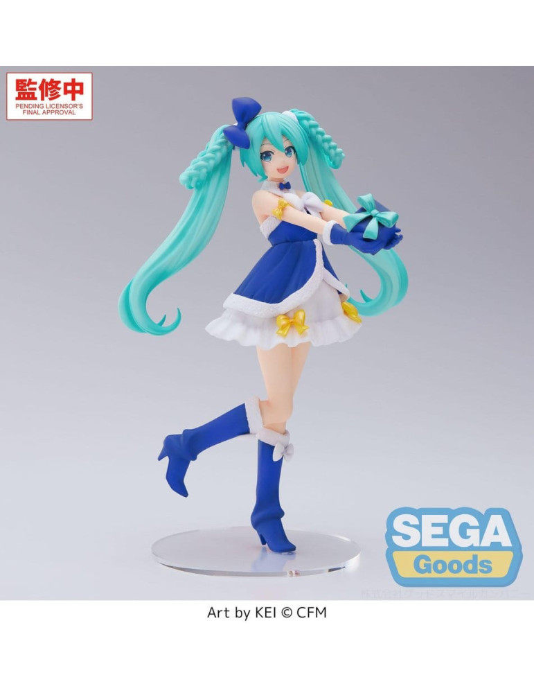 Character Vocal Series 01: Hatsune Miku figurine PVC High Premium Hatsune Miku Sapphire Christmas Ver. 21 cm Sega