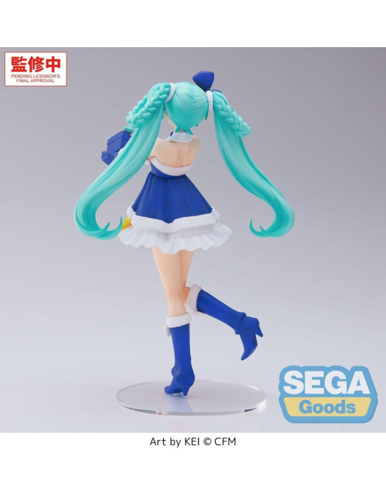 Character Vocal Series 01: Hatsune Miku High Premium PVC Figure Hatsune Miku Sapphire Christmas Ver. 21 cm Sega