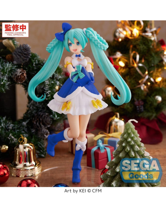 Character Vocal Series 01: Hatsune Miku High Premium PVC Figure Hatsune Miku Sapphire Christmas Ver. 21 cm Sega